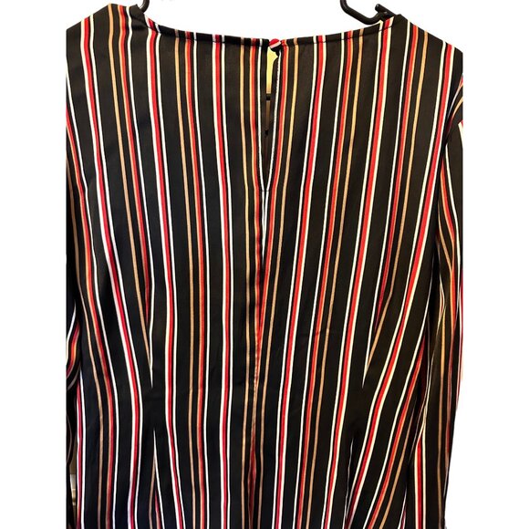 🍒 2/$20 🍒 INC Long Sleeve Striped Business Casual Blouse Knot Front sz L - Picture 6 of 9